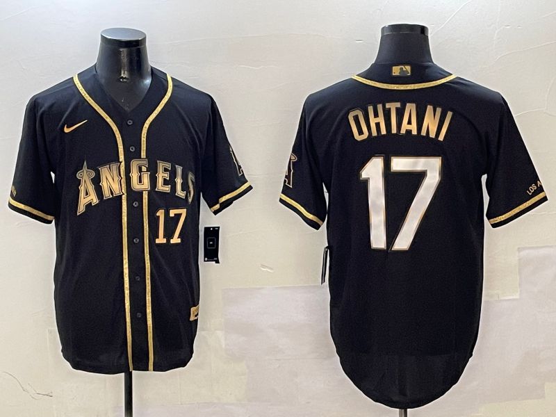 Men Houston Astros #17 Ohtani Black Gold Game 2025 Nike MLB Jersey style 2